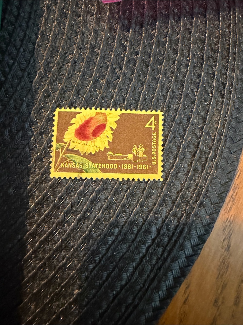 Vintage 1961 Kansas Statehood 4 Cent Stamp